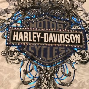 Rhinestone Harley Davidson Shirt